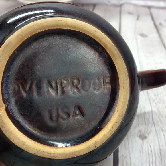 vintage brown drip pottery mug - Picture 7 of 8